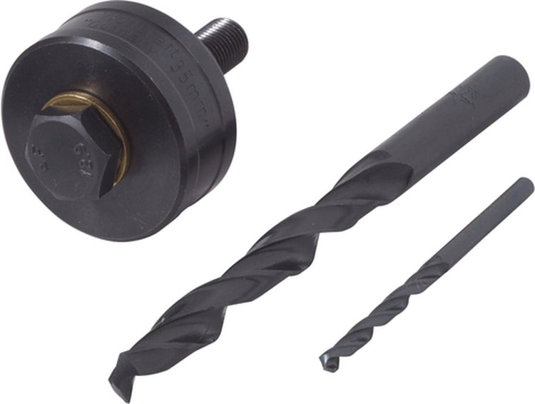Wolfcraft - Lochschneider-Set für Wasserhähne - ø 35 mm - Einbau von Küchenarmaturen im Spülbecken - 3-teilig - 8925000