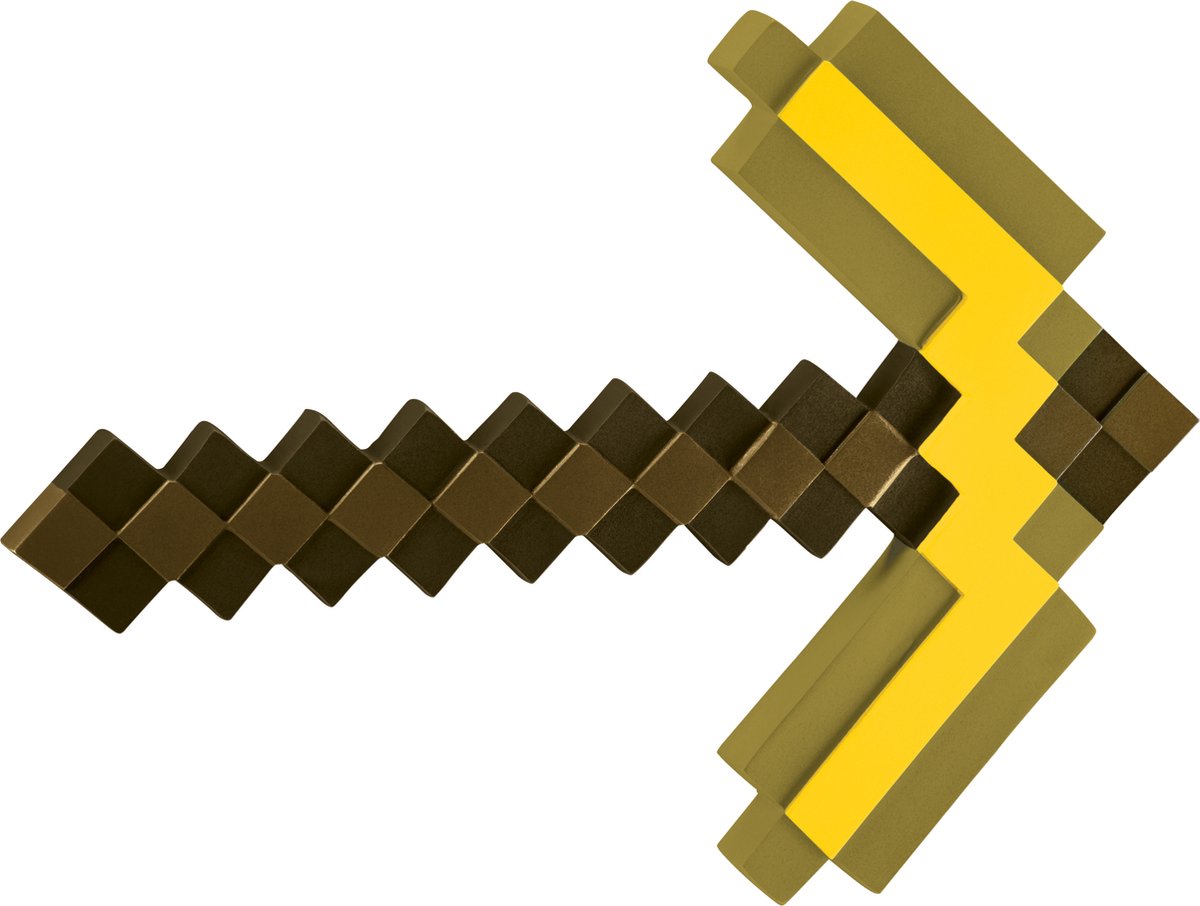 Verkleidung goldgelbe Minecraft-Spitzhacke für Kinder