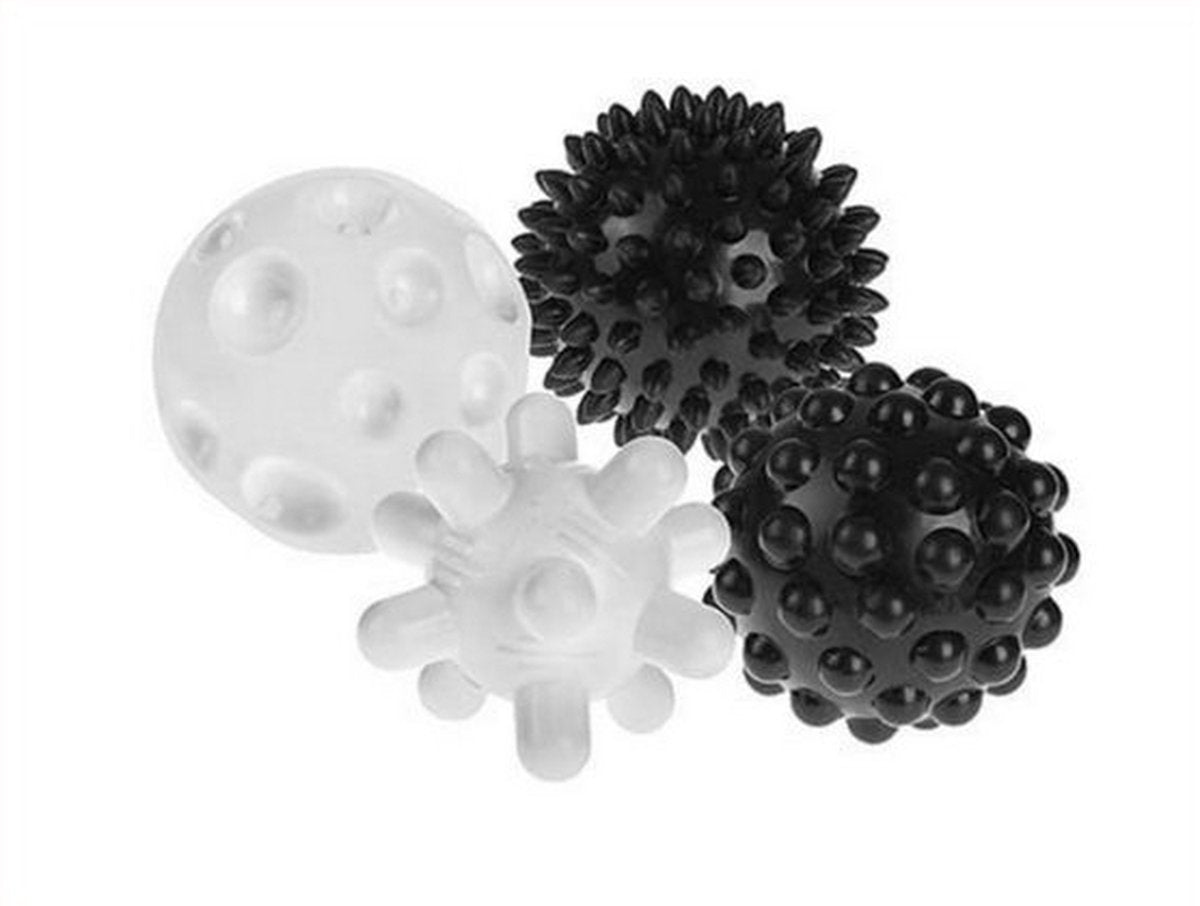 Tullo | sensorische Texturkugeln | 4er-Set | 0 Monate+ 0+ Monate