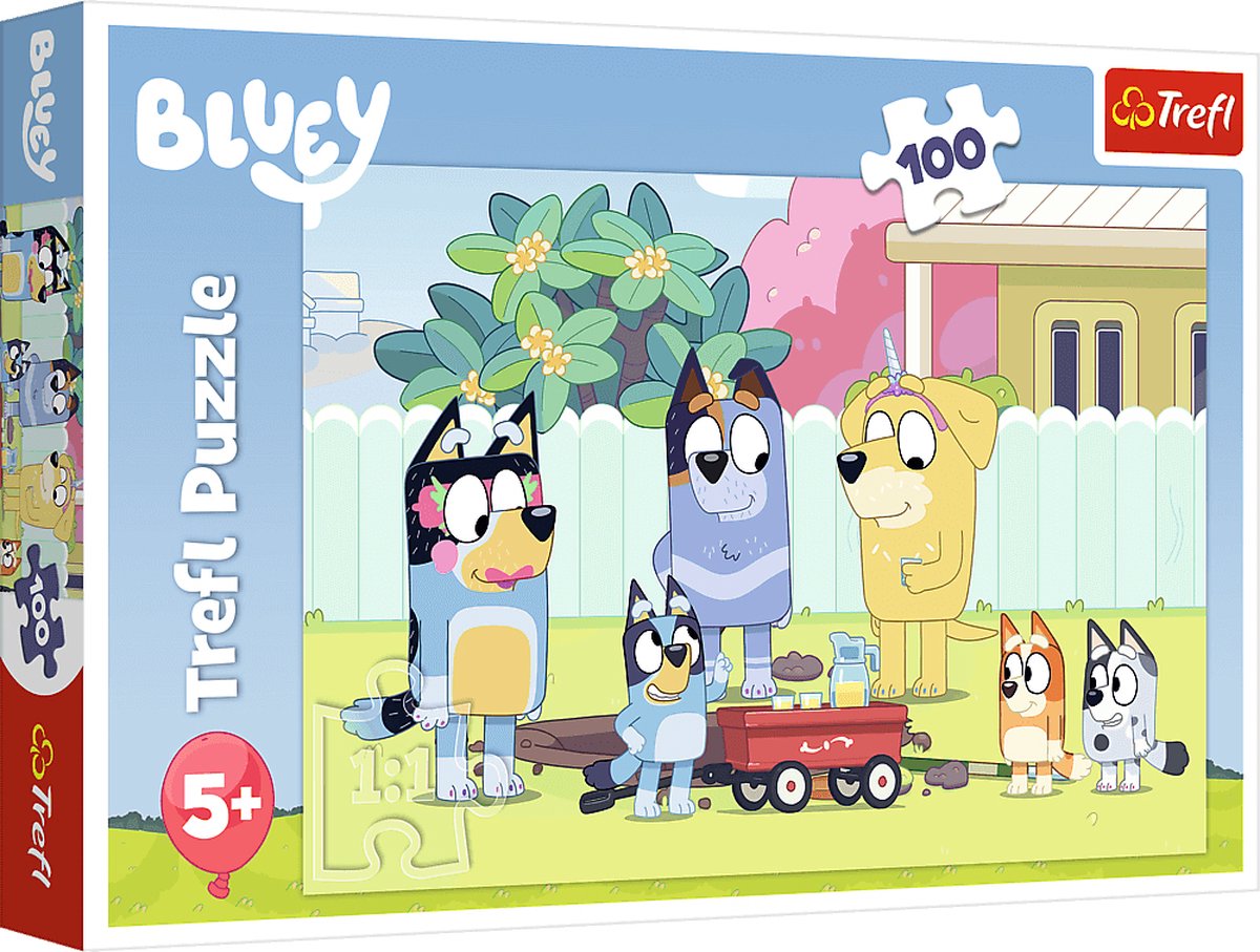 Trefl Bluey-Serie – Kinderpuzzle – 100 Teile – Hochglanzpapier – hohe Qualität – Öko-Produkt