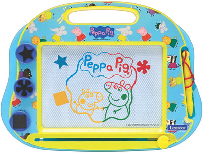 Lexibook magnetisches mehrfarbiges Zeichenbrett Peppa Pig mit Zubehör im A5-Format