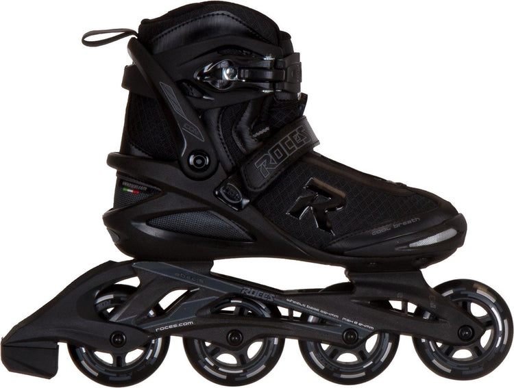 Roces Icon 80 Inline-Skates Erwachsene – 4x80mm Rollen – Fitness-Inline-Skates – Schwarz – Größe 39