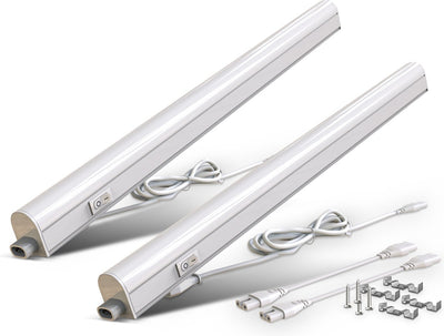 Briloner b.k.licht – Untertischbeleuchtung – 2er-Set – LED-Küchenbeleuchtung – Schrankbeleuchtung – L: 57,3 cm – 8 W – 700 lm – 4.000 K neutralweißes Licht