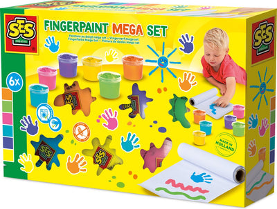 SES Fingerfarbe Megaset 6 Farben x 110 ml