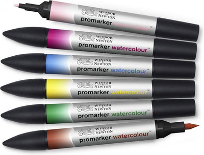 Winsor Newton Aquarellmarker – Pinselstift-Set – Blumentöne – 6 Stück