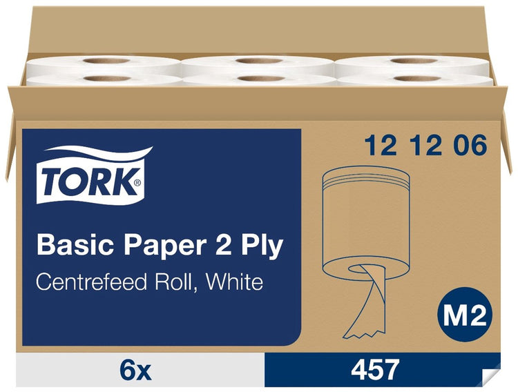 Tork 121206 Universal-Midi-Reinigungspapier m2 2-lagig weiß 160 m x 20 cm 6 Rollen (121206)