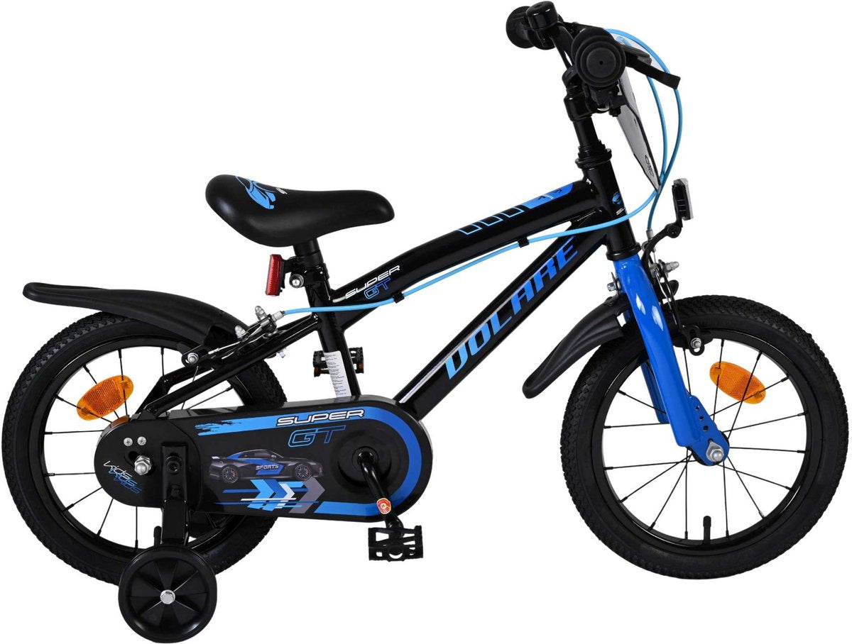 Volare Super GT Kinderbike - Jungen - 14 Zoll - Blau - Zwei Handbremsen