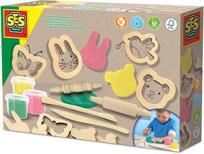 SES Eco Clay mit Holzwerkzeugen