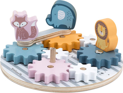 Polarb – Zahnradspiel aus Holz – Holzspielzeug ab 18+ Monaten