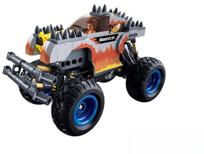 Sluban Power Bricks Bigfoot Grey Konstruktionsspielzeug für Kinder ab 6 Jahren – Konstruktionsspielzeug Modellbau Monster Truck – Baukasten mit 267 Bausteinen und 1 Minifigur – M38-B1162
