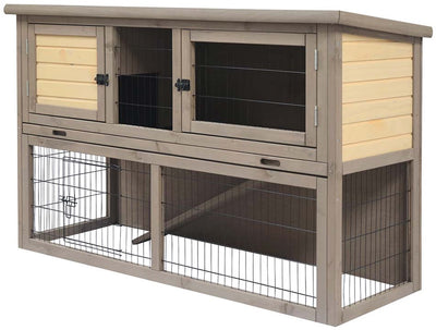 Duvo plus Waldkaninchenstall Bel-Etage Country FSC 136,5x50x85cm graubeige