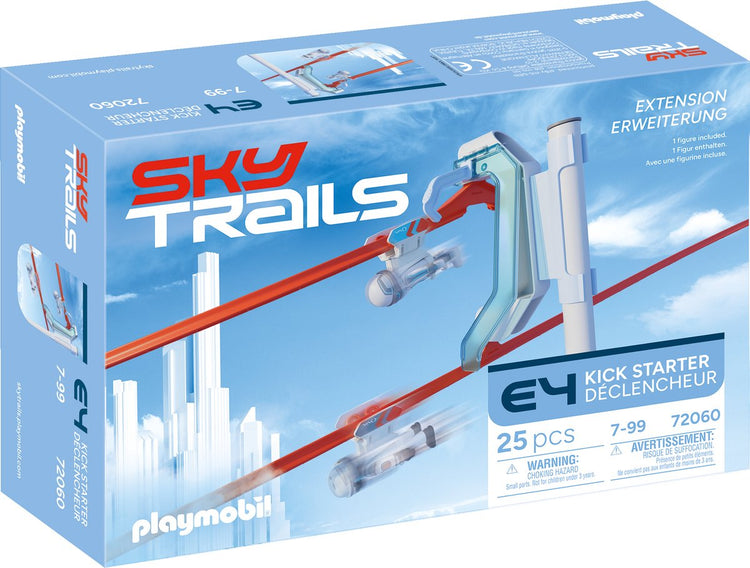 Playmobil Sky Trails Kickstarter – automatischer Doppelstart für parallele Strecken – kreative und spannende Teamduelle – für Sky Trails Strecken – ab 7 Jahren – 72060