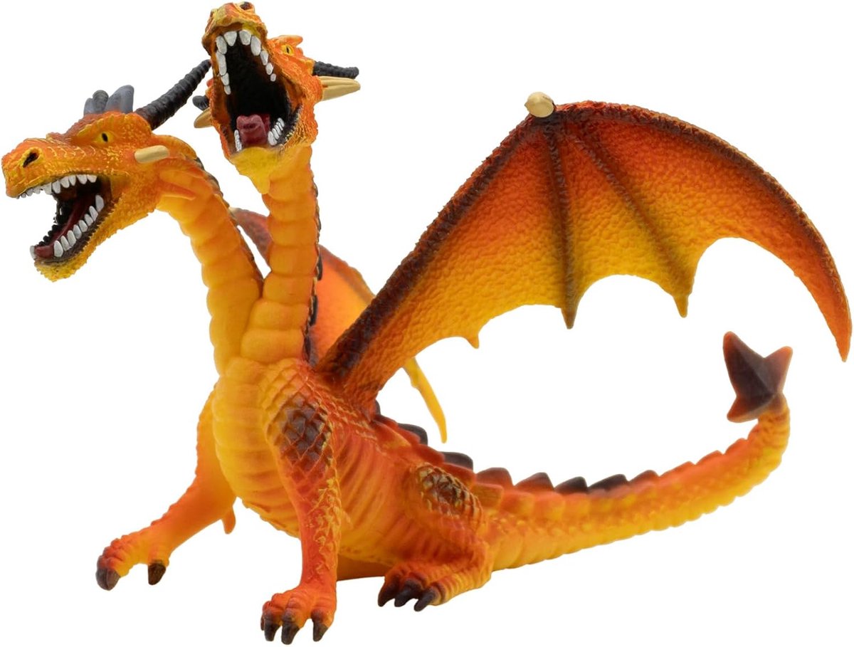 Bullyland Drache zweiköpfig orange (75598)