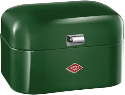 Wesco Single Grandy Brotkasten | 7,5 Liter - Größe M | Metall - dunkelgrün | Brotaufbewahrung | Sonderausgabe Weihnachten
