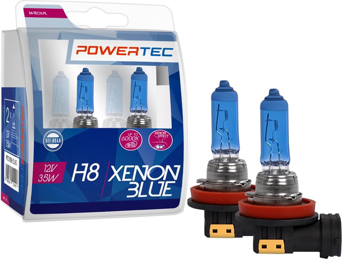 Powertec h8 12v - Xenonblau - Set