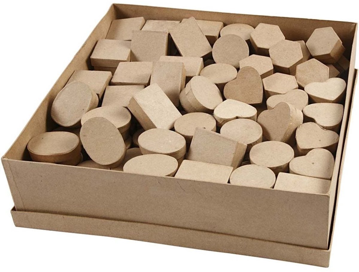 Creativ Company Miniboxen, H: 3 cm, T 4-6 cm, 144 Stück 1 Box