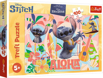 Trefl-Puzzle 100 Teile – Disney Stitch and Friends – FSC-Karton.