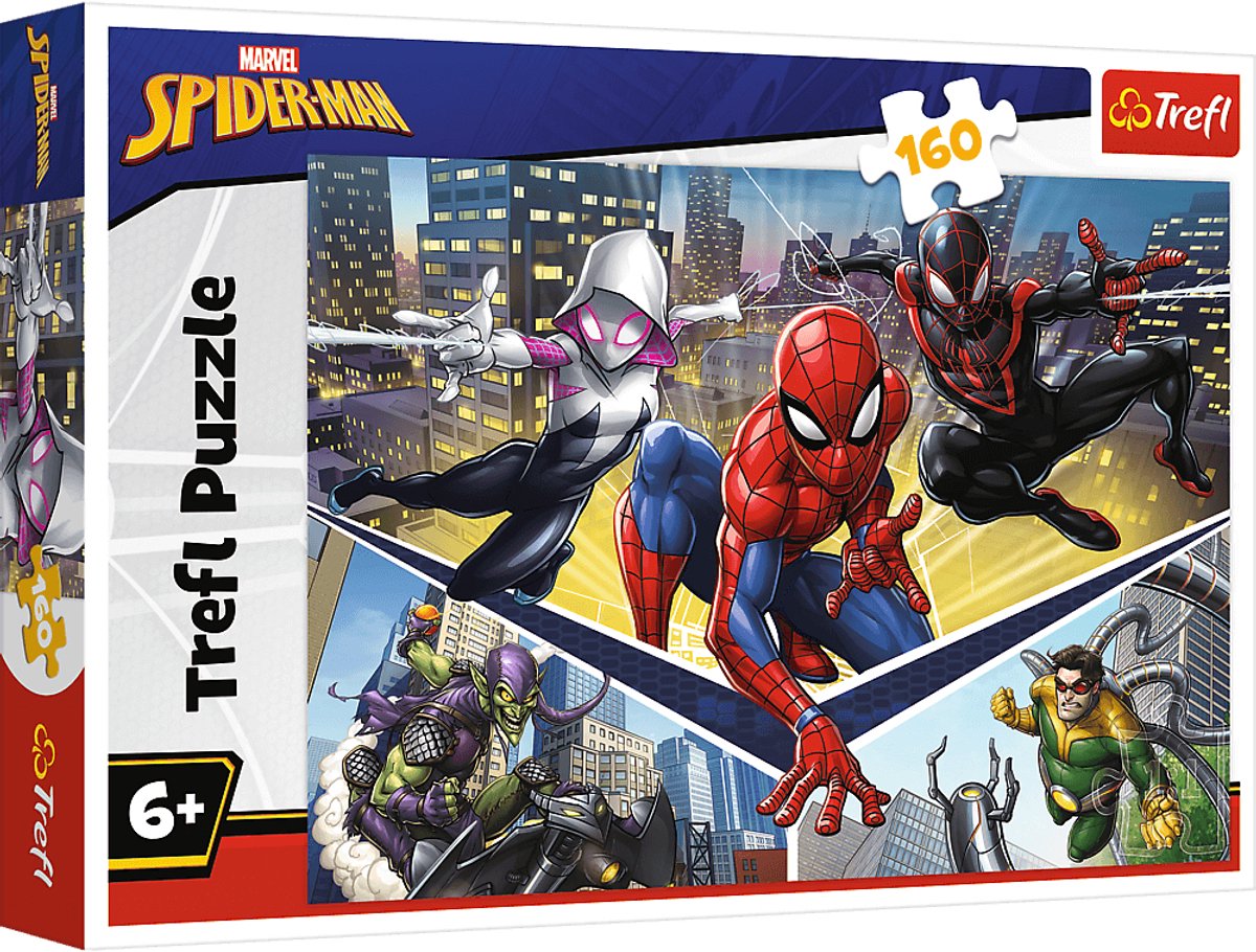 Trefl Puzzle Spiderman Power – Marvel Puzzle 160 Teile aus Pappe.