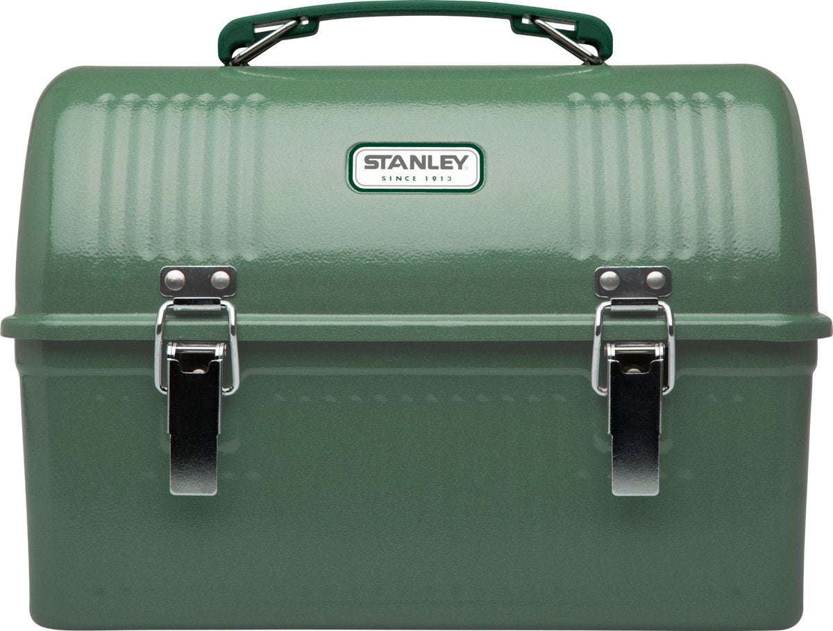 Stanley klassische Lunchbox 9,5 l – Lunchbox aus Edelstahl mit Griff – BPA-freier Lebensmittelbehälter – auch für Isolierflasche oder Reisebecher geeignet – Hammerschlaggrün