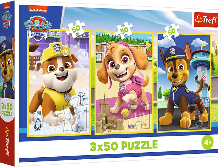 Trefl 3x50, unsere Hunde, Viacom Paw Patrol FSC Mix 70 %, 50 Stück, Zeichentrickfiguren, 4 Jahre