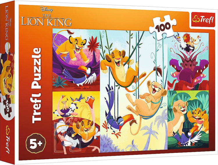 Trefl Disney-Serie – Puzzle 100 Teile – Tapferer König Löwe – für Kinder