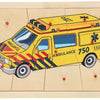 Playwood Holz-Studenpuzzle Krankenwagen, 9-tlg.