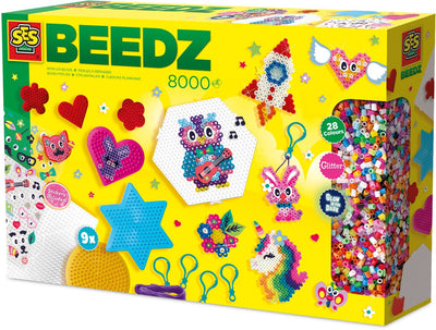 Ses kreative Bügelperlen – Mega-Bastelset – Basteln – PVC-frei – für Kinder ab 5 Jahren – 8000 Bügelperlen
