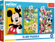 Trefl Puzzle Disney Mickey Mouse und Freunde 3x80 Teile FSC Mix.
