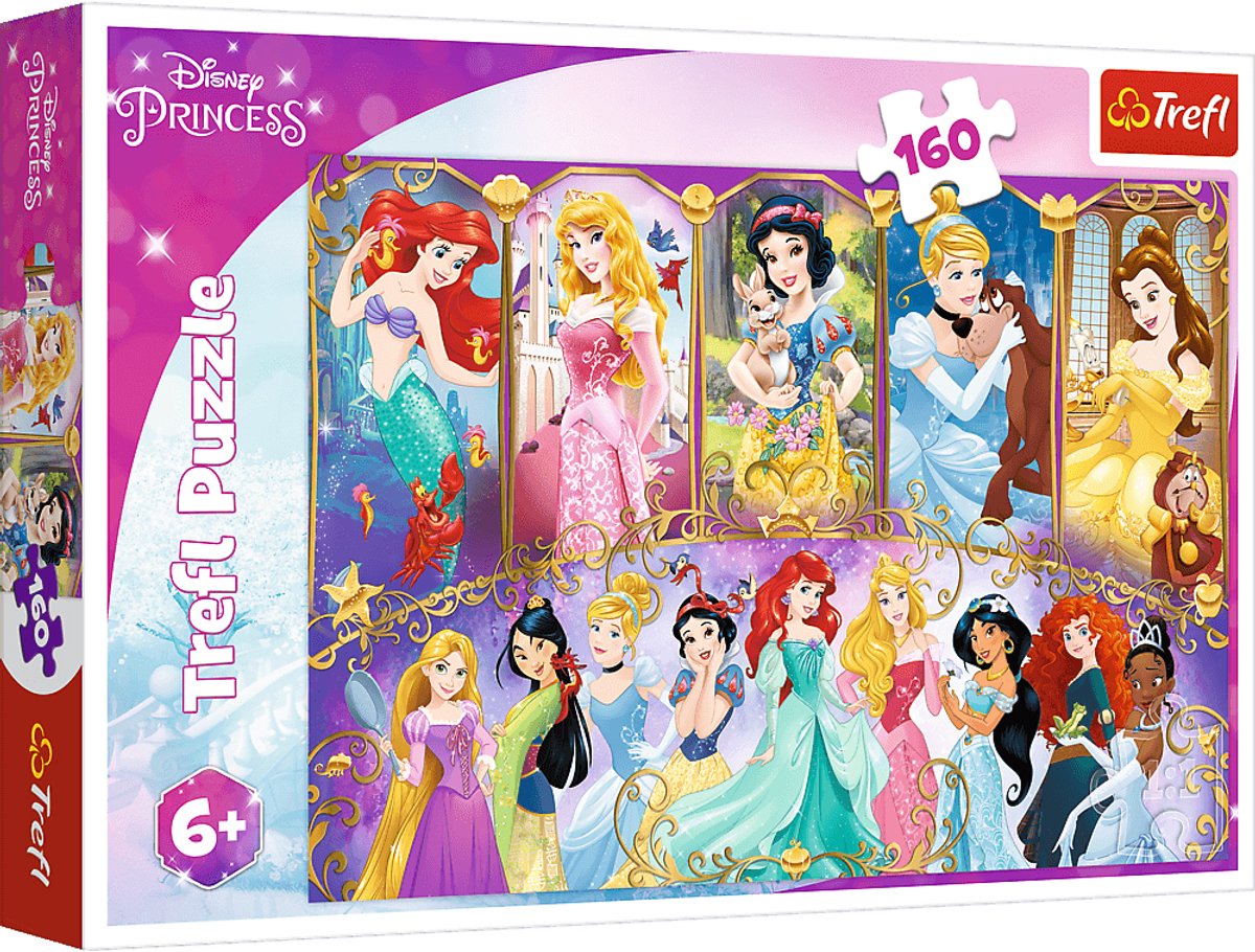 Trefl Disney Princess Puzzle – 160 Teile – Karton – Kinderpuzzle.