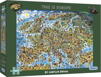 Gibsons – Das ist Europa (von Hartwig Braun) – 1000 Teile 68×49cm (B×H) – Puzzle für Erwachsene