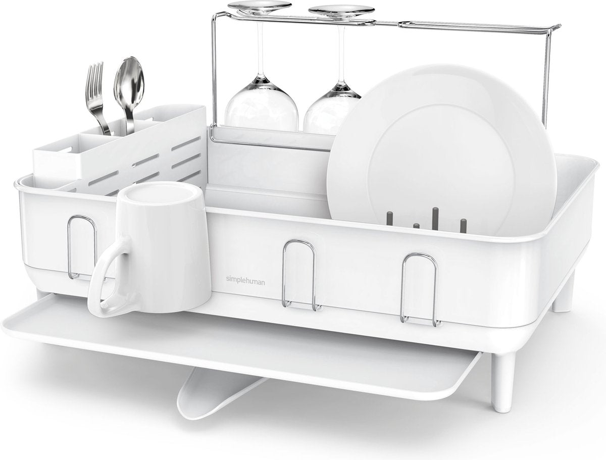 Simplehuman – Luxus-Abtropfgestell – Weiß – Edelstahl