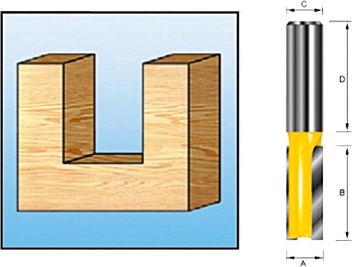 Makita Zubehör Nutfräser HM 12mm S12 - D-10394