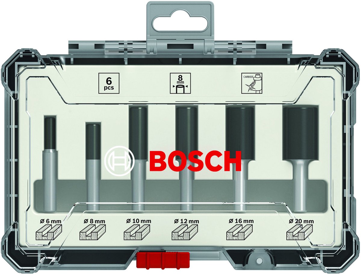 Bosch 6-teiliger Schlitzfräser-Satz ¼ Schaft - 2607017467