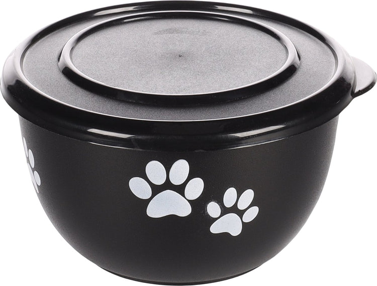 Flamingo Kena mit Deckel – Futter- und Trinktopf für Hunde – Futtertopf mit Deckel Kena Schwarz S 12,7 cm 600 ml – 1 Stück – 129699 – 1 Stück