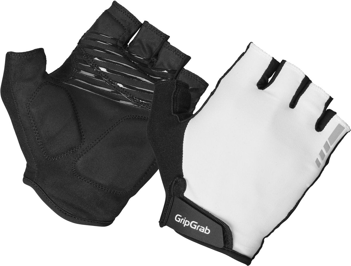 Gripgrab - Ride gepolsterte Kurzfinger-Sommer-Fahrradhandschuhe mit Polsterung - Unisex - Weiß
