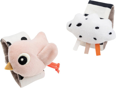 Erledigt von Hirsch Handgelenk Rassel Happy Clouds Pink, 2..
