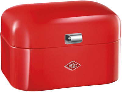 Wesco Single Grandy Brotkasten | 7,5 Liter - Größe M | Metall - rot orange | Brotaufbewahrung | Sonderausgabe Weihnachten