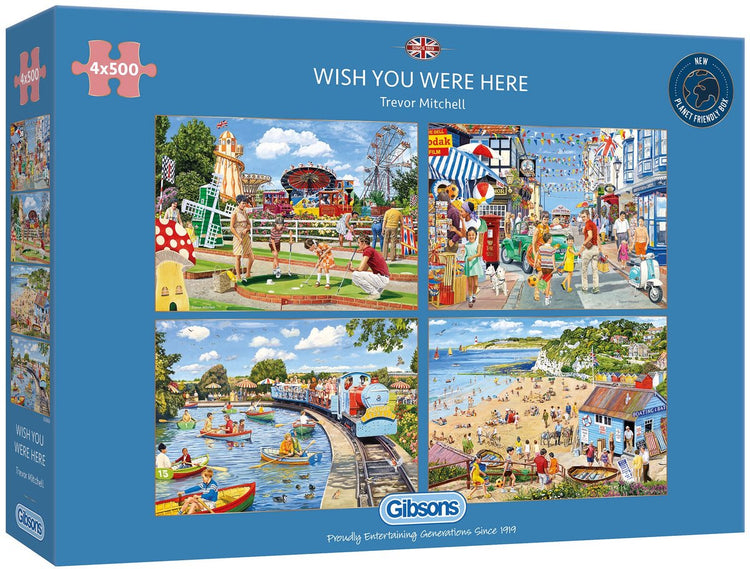 Gibsons – Ich wünschte, du wärst hier (von Trevor Mitchell) – 4×500 Teile 48×34 cm (B×H) – Puzzle für Erwachsene