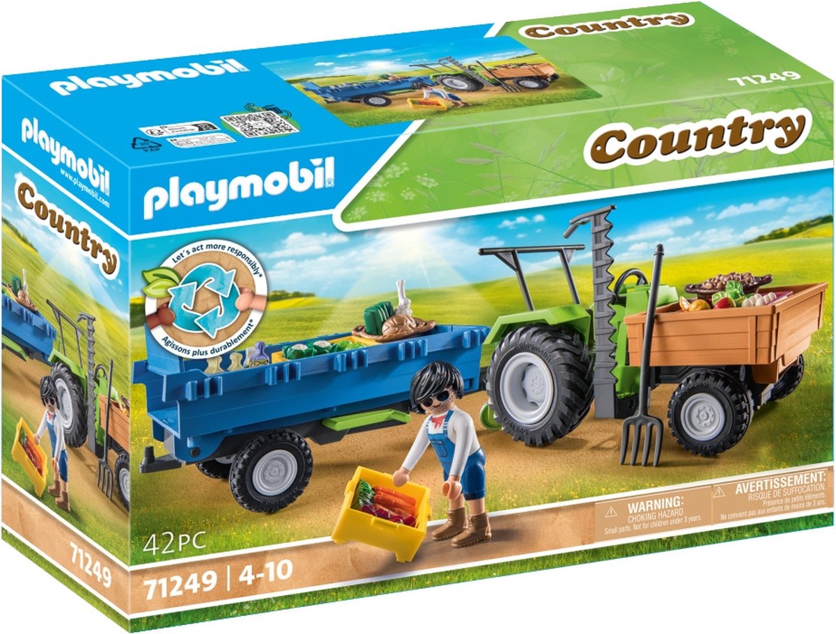 Playmobil Country Tractor mit Trailer 71249