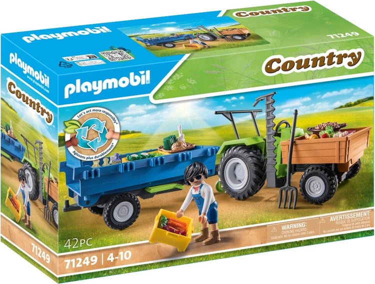 Playmobil Country Tractor mit Trailer 71249