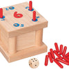 Goki hölzerner kniffliges 6 -Pin -Spiel