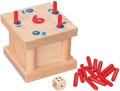 Goki hölzerner kniffliges 6 -Pin -Spiel