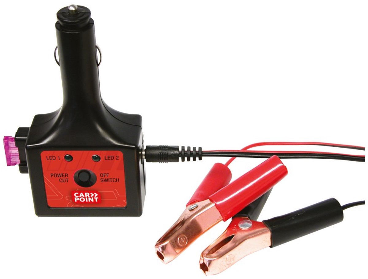 Carpoint Computer-Speicherschoner – speichert Informationen aus der Elektronik – kann beim Abklemmen der Batterie verwendet werden – funktioniert mit einer 9-Volt-Batterie (ausschließlich)
