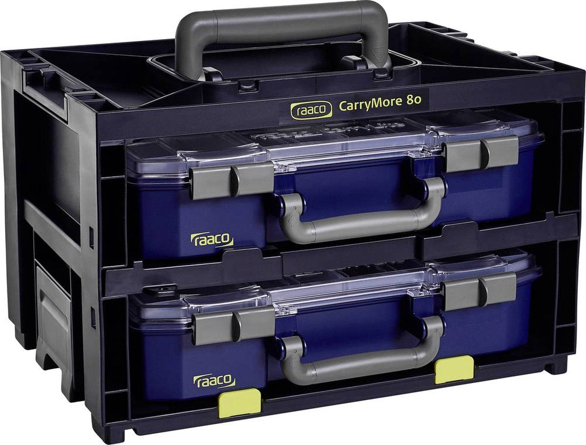 Raaco - Carrymore - 80x2 - Sortimentskoffer - (B x H x T) 386 x 241 x 278 mm - 1 Stück - Schwarz Blau