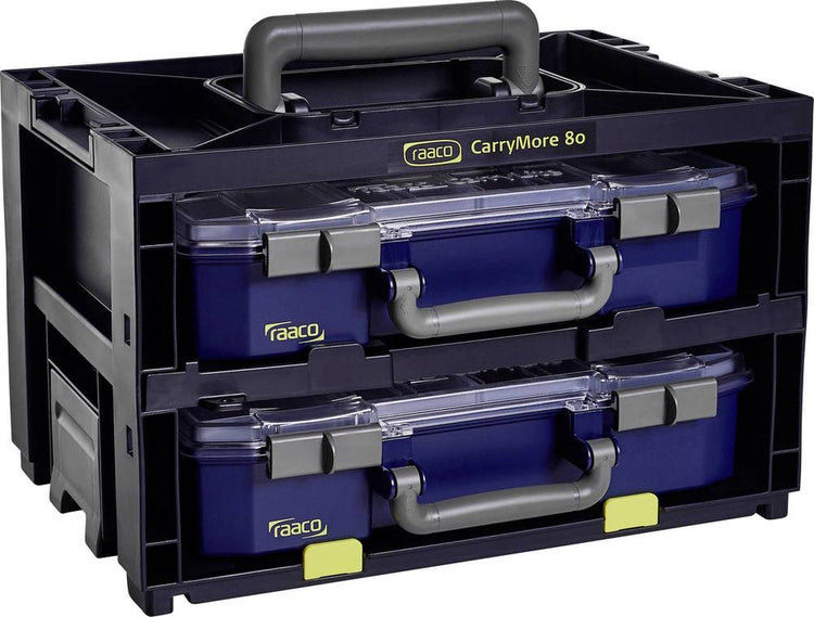 Raaco - Carrymore - 80x2 - Sortimentskoffer - (B x H x T) 386 x 241 x 278 mm - 1 Stück - Schwarz Blau