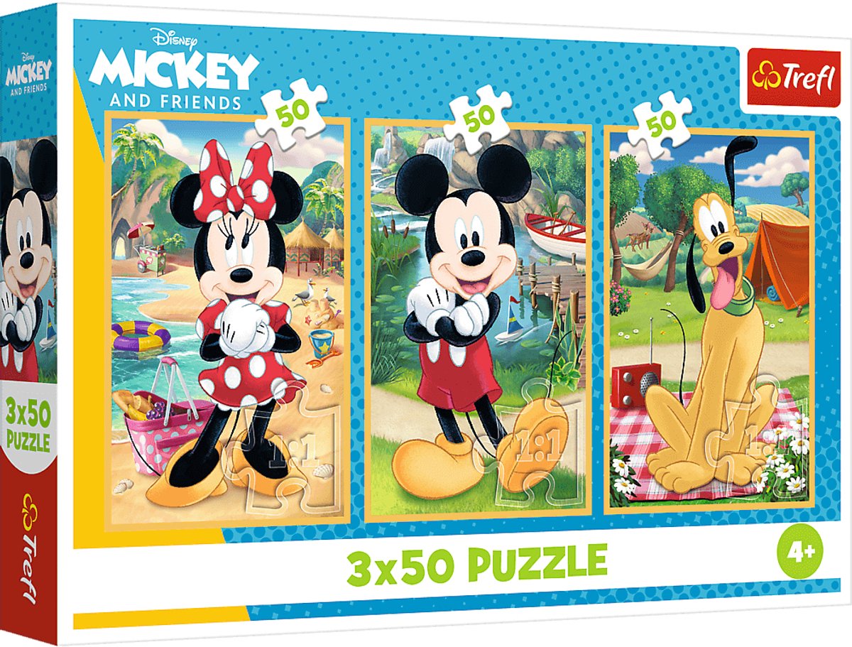 Trefl Puzzle Disney Mickey Mouse – 3x50 Teile FSC-Mix 70 %.