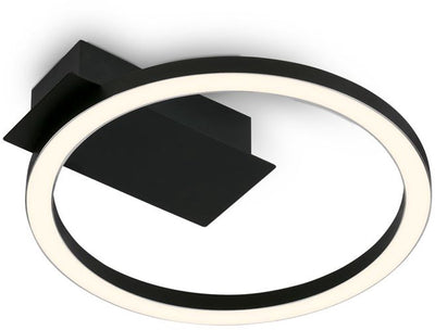 B.k.licht - Deckenleuchte LED-Ring - Deckenleuchte schwarz - ø21cm - warmweißes Licht 3.000 K - 5W - 500lm