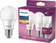 Philips LED-Energiesparlampe matt - 40 W - E27 - warmweißes Licht - 2 Stück - Energiekosten sparen