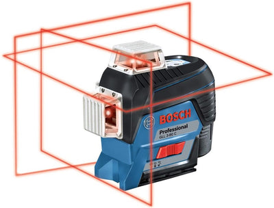 Bosch Linienlaser GLL 3-80 C 4 x AA Batterien + Adapter + Zieltafel + Koffer + BT 150