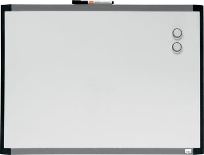 Nobo magnetisches Whiteboard – 58,5 x 43 cm – inklusive Montageset, Magneten und Markern – weiß
